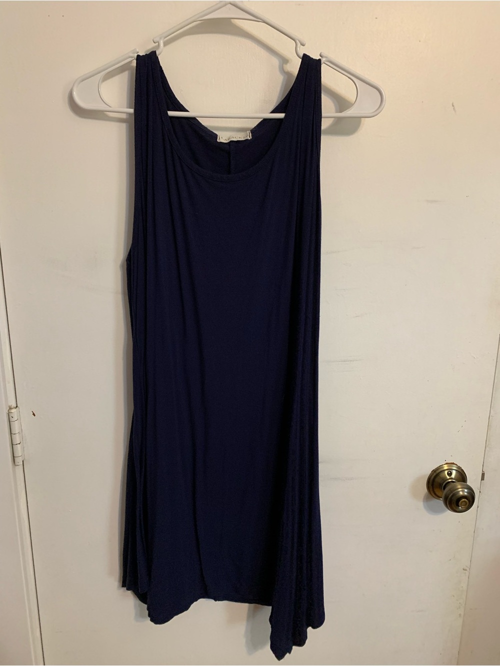 Sleeveless Navy Swing Tank Top